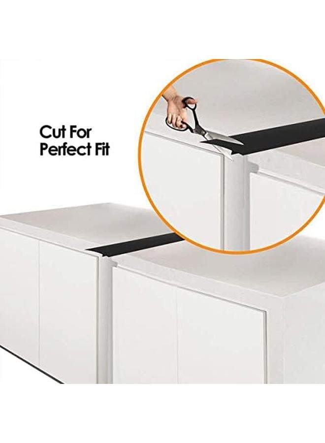 إي سي في في 2 حزمة من أغطية فجوة موقد السيليكون المقاومة للحرارة، سدادات حشو فجوات الفرن بين عدادات الفرن، مواقد الفرن، الغسالات، غسالة، مجفف 25 بوصة - Image 3