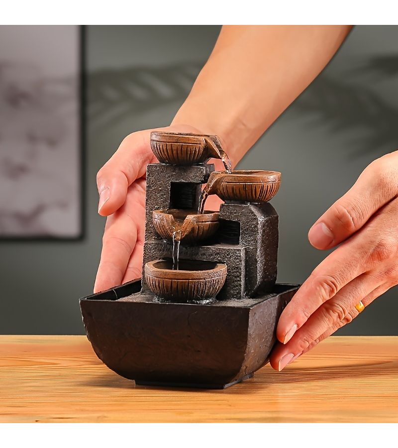 Little Fountain USB Desktop Waterfall for Home Office Relaxation - Image 1