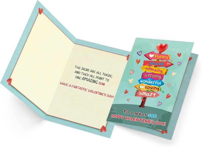 Mcduldul Valentines Cards for Son | Funny Son Valentines Cards Gifts from Dad Mom Parent with Printed Message Inside - Image 5