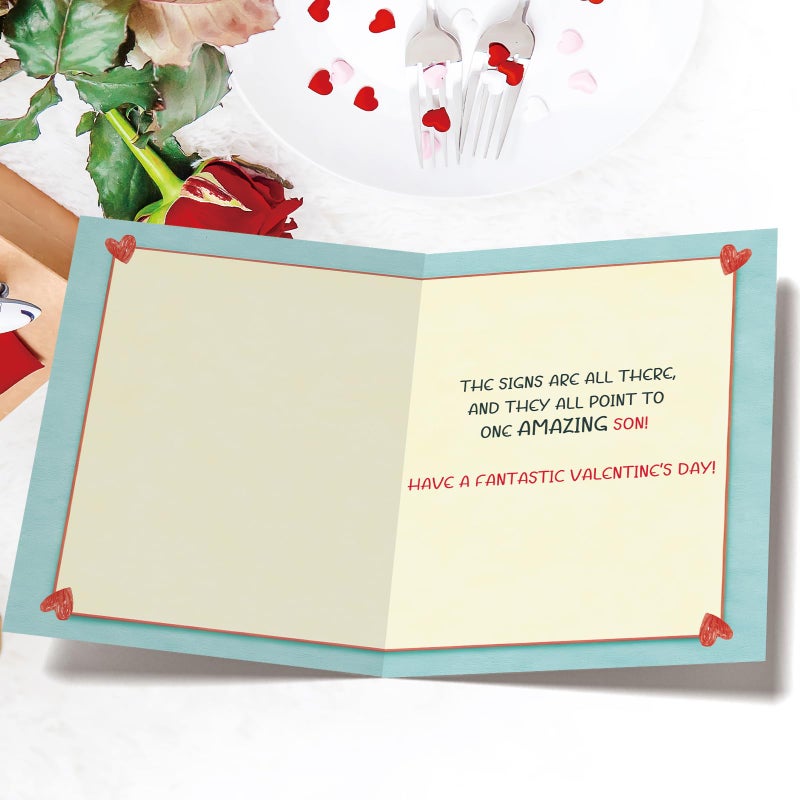 Mcduldul Valentines Cards for Son | Funny Son Valentines Cards Gifts from Dad Mom Parent with Printed Message Inside - Image 2