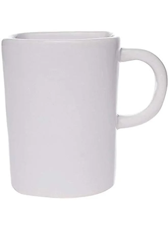 Shallow Bone China Mug With Cookie Holder