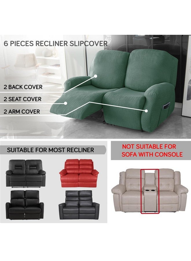 HOKIPO Premium 210gsm, Jacquard 2 Seater Recliner Sofa Cover, Continental Green (AR-4973-GR) - Image 3