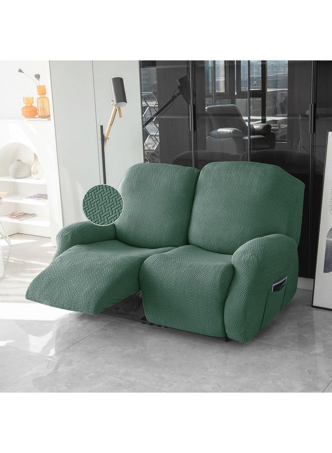 HOKIPO Premium 210gsm, Jacquard 2 Seater Recliner Sofa Cover, Continental Green (AR-4973-GR) - Image 1
