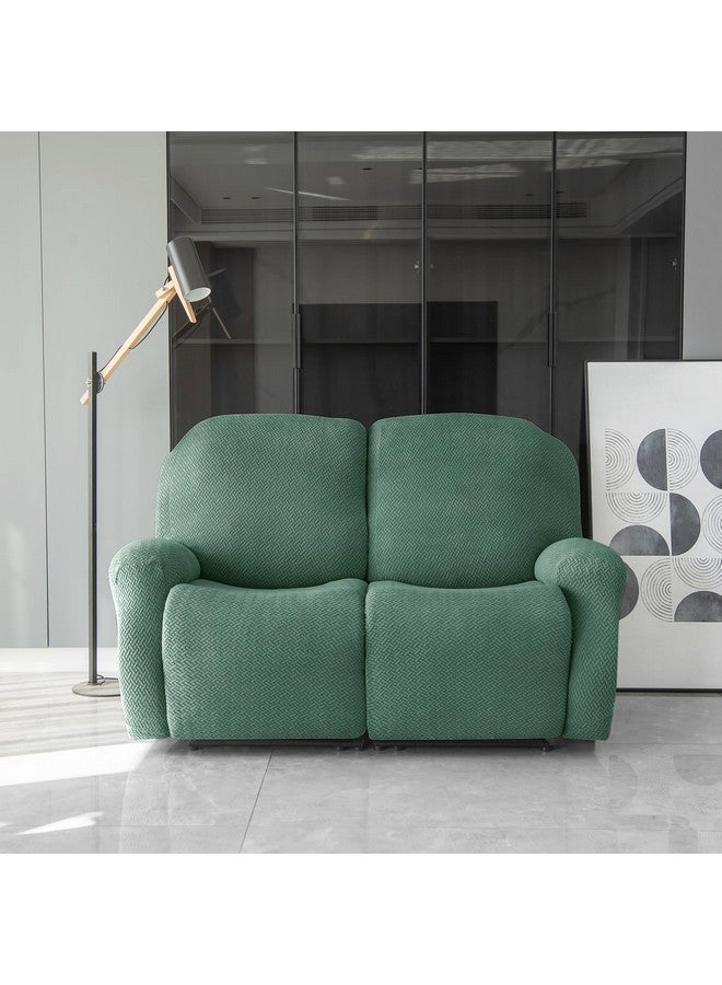 HOKIPO Premium 210gsm, Jacquard 2 Seater Recliner Sofa Cover, Continental Green (AR-4973-GR) - Image 2