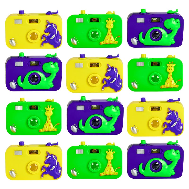 Playbees Toy Camera for Kids 12 Pack Wild One Party Favors Camera Toy for Childrens Pretend Play Prop with Images in Viewfinder Birthday Party Favors Idea for Boys Girls - Image 3