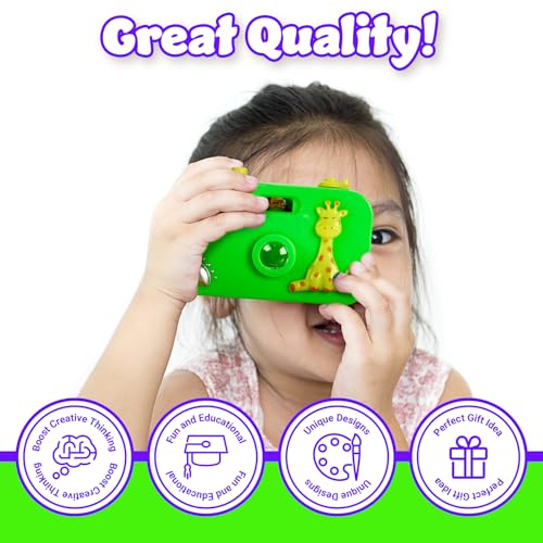 Playbees Toy Camera for Kids 12 Pack Wild One Party Favors Camera Toy for Childrens Pretend Play Prop with Images in Viewfinder Birthday Party Favors Idea for Boys Girls - Image 5