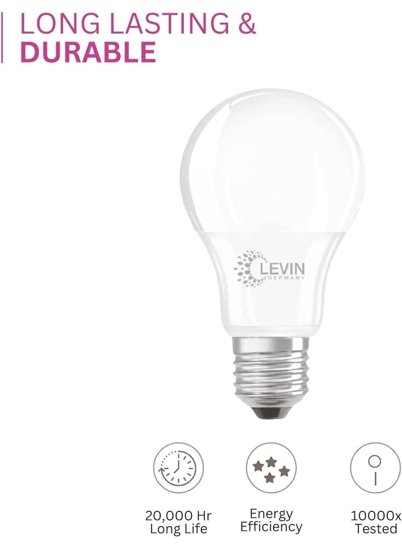 Levin Germany 6500K Led Cool White E27 Screw Type Bulb 15W - Image 3