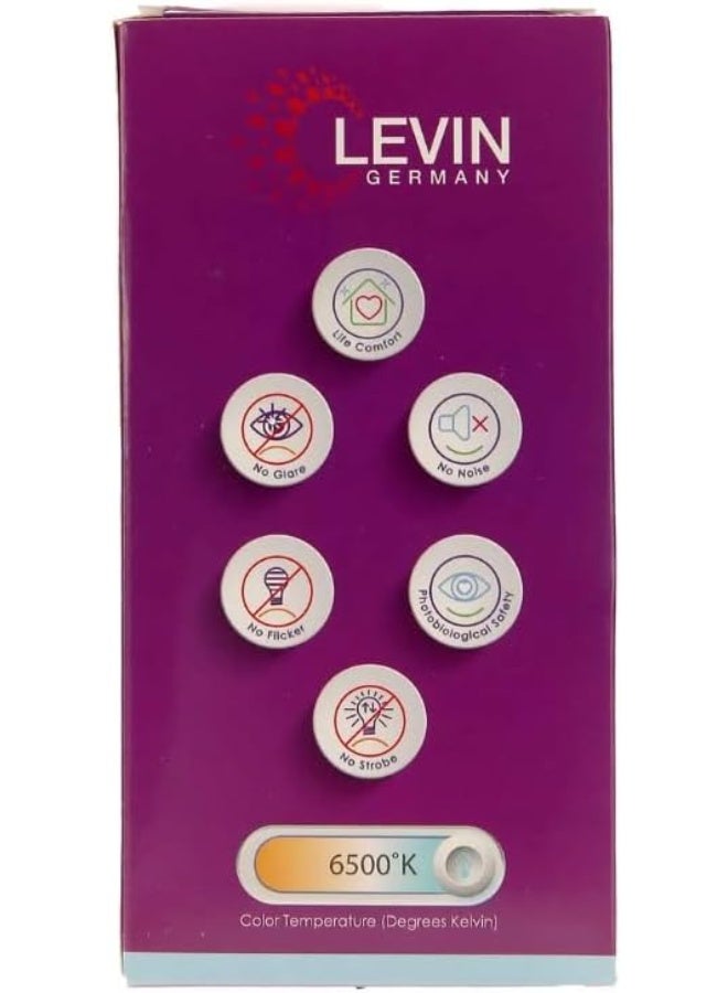 Levin Germany 6500K Led Cool White E27 Screw Type Bulb 15W - Image 5