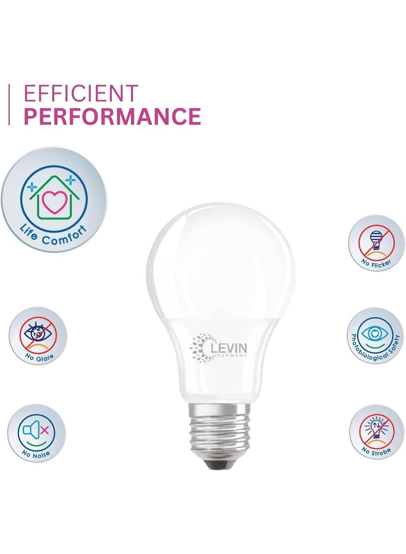 Levin Germany 6500K Led Cool White E27 Screw Type Bulb 15W - Image 2