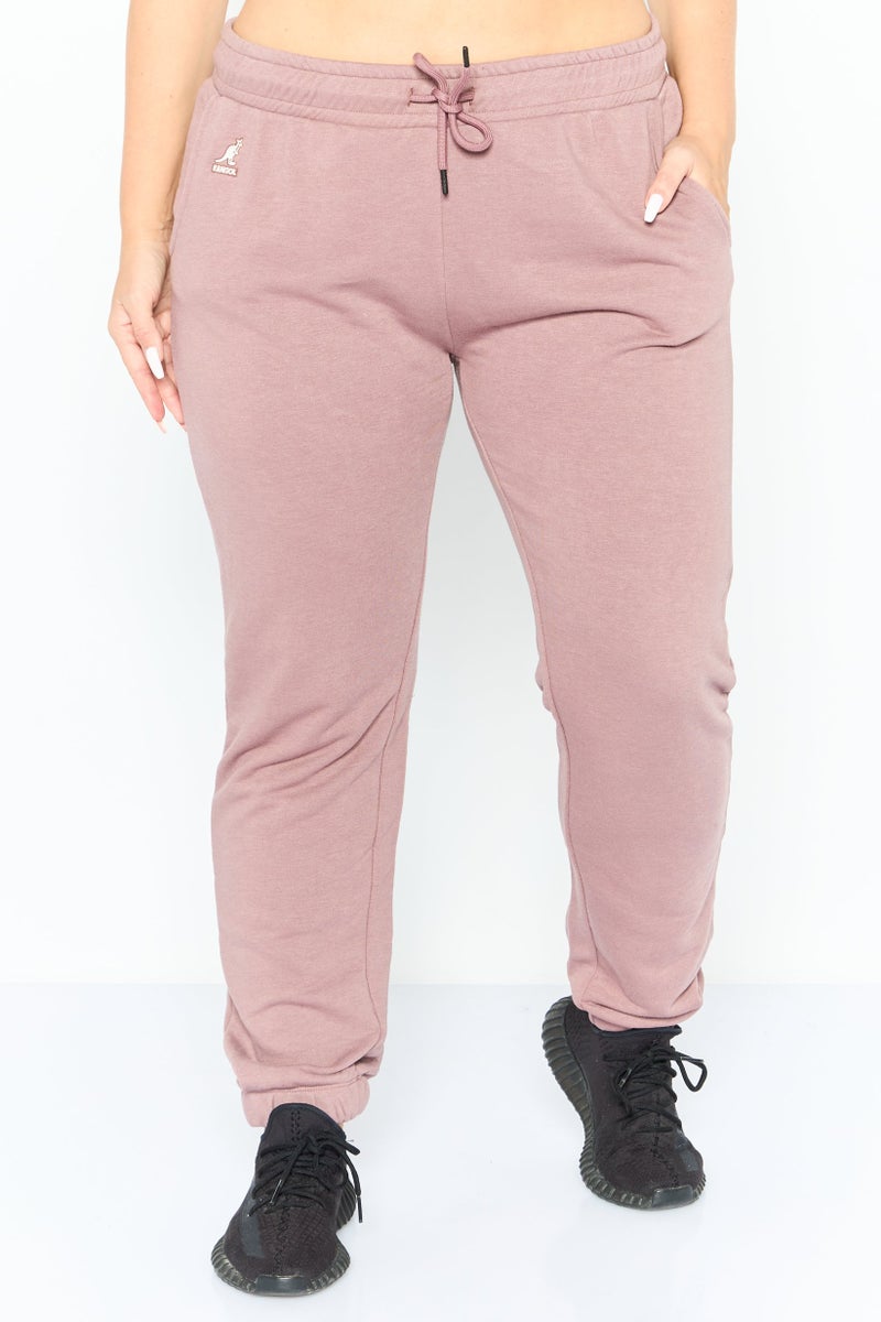 KANGOL Women Sportswear Fit Embroidered Outdoor Sweatpants, Old Rose  - Image 1
