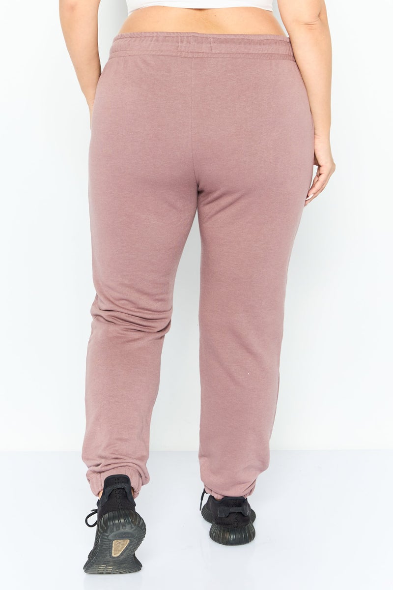 KANGOL Women Sportswear Fit Embroidered Outdoor Sweatpants, Old Rose  - Image 2