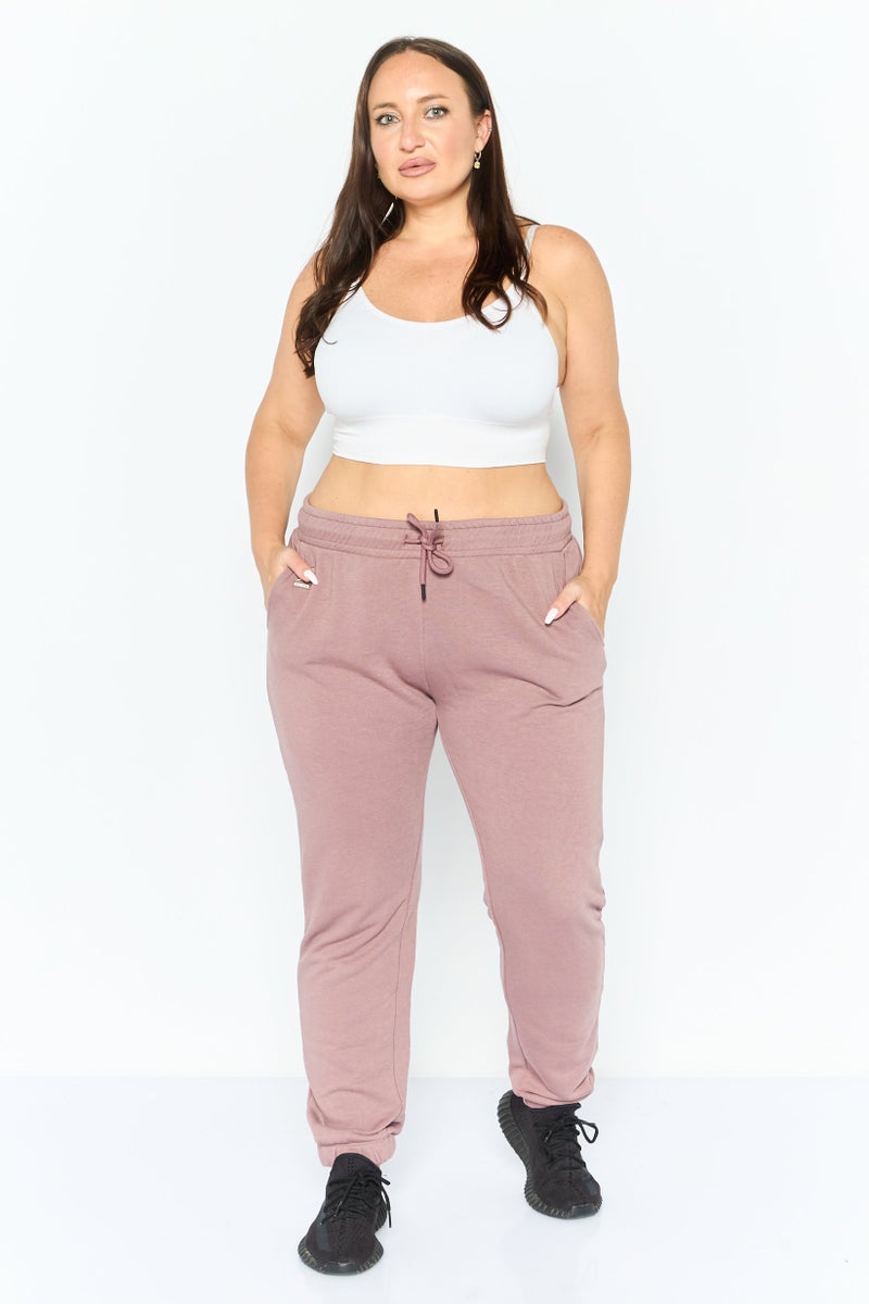 KANGOL Women Sportswear Fit Embroidered Outdoor Sweatpants, Old Rose  - Image 4