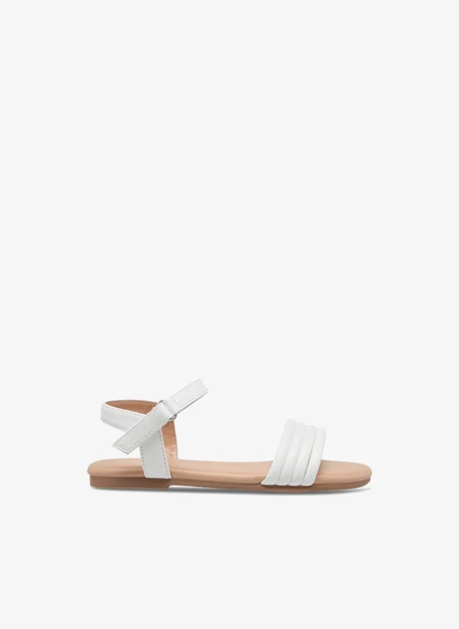 Flora Bella By Shoexpress Flora Bella Strap Detail Sandals With Hook And Loop Closure
