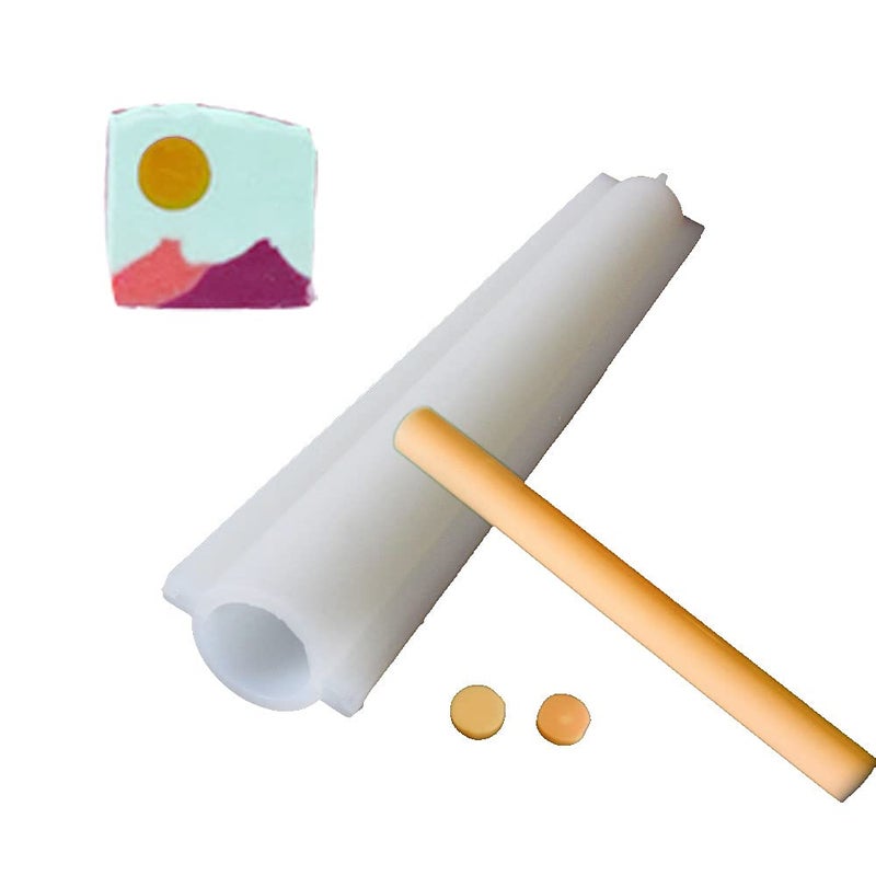 X-Haibei Round Tube Column Silicone Mold - 1 Inch Diameter for Soap Embeds, Candles & Resin Crafting, Reusable & Leak-Resistant - Image 5