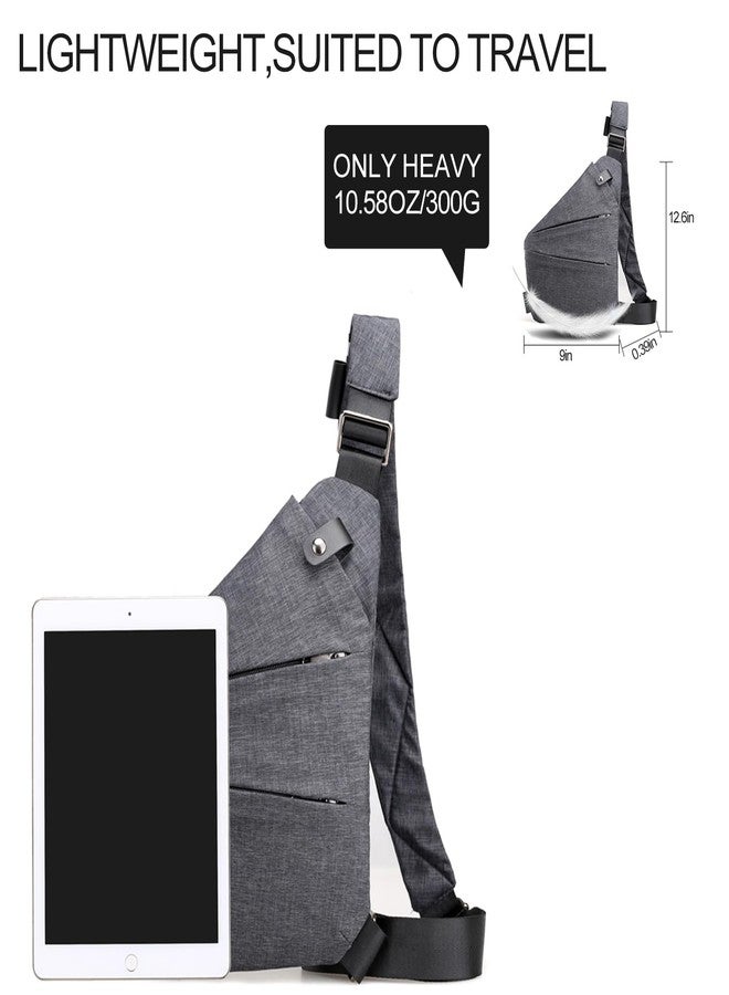 MAXTOP Anti Theft Crossbody Bag for Women Men Multi-Pocket Travel Slim Sling Bag with Adjustable Strap - Image 4