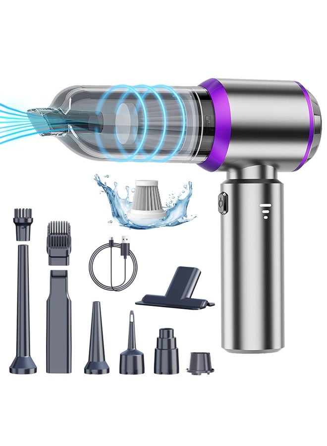 Bukela Car Vacuum Portable Cordless 16000PA High power Mini Vacuum Cleaner 4-in-1 Compressed Air Duster & Air Blower & Pump Hand Held Vacuum with Brushless Motor for Car, Home, Office,Camping - Image 1