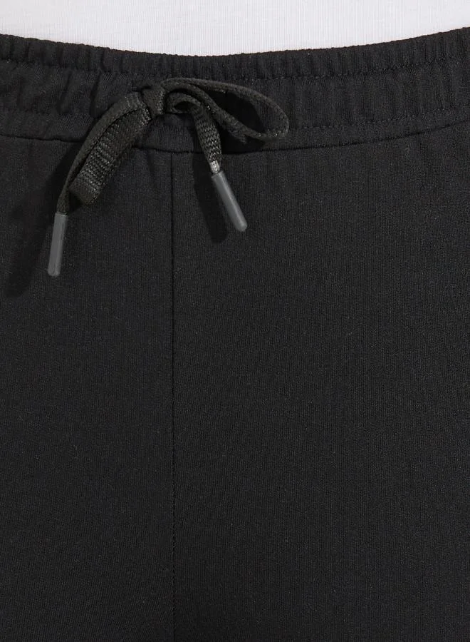 Styli Solid Flared Joggers with Drawstrings