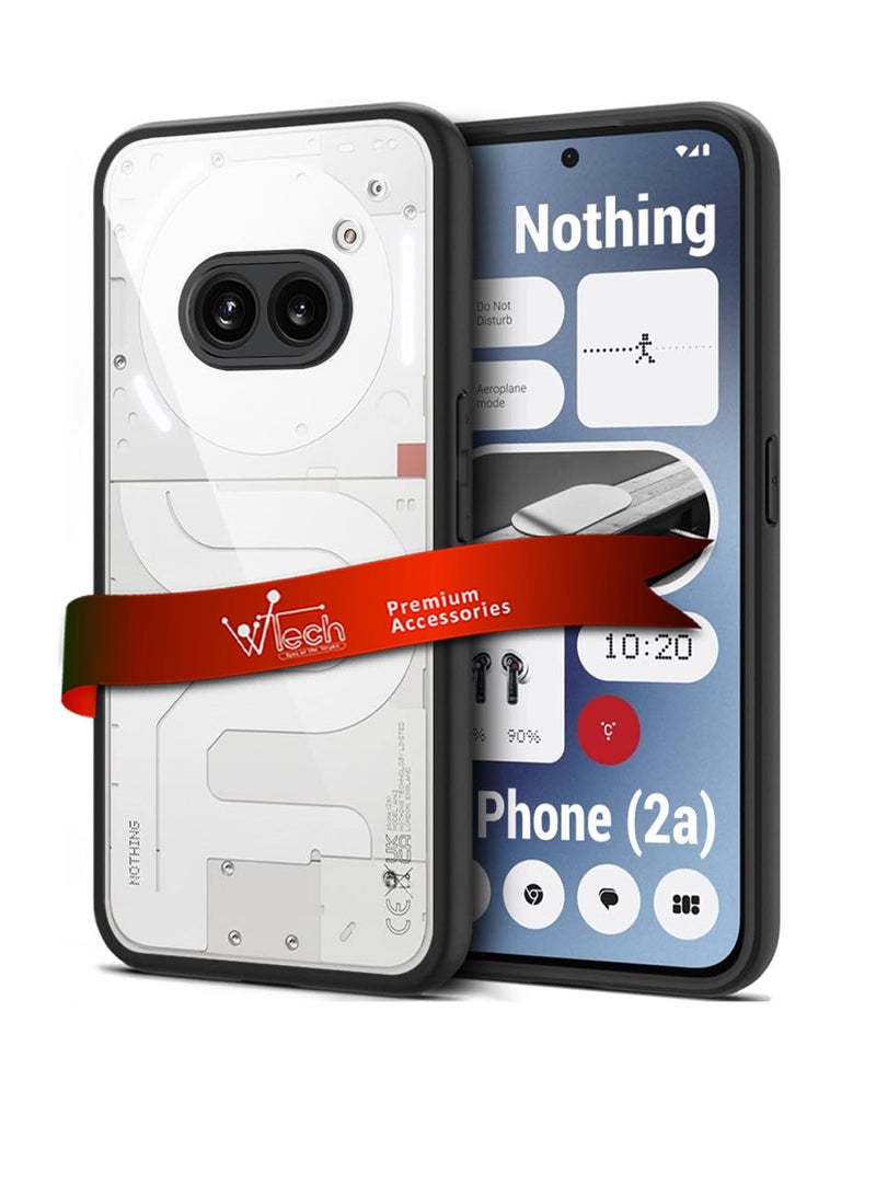 Wtech Nothing Phone 2a 5G 2024 / Nothing Phone (2a) Plus 5G 2024 Hybrid TPU Silicone Protective Slim Case Cover - Clear/Black - Image 1