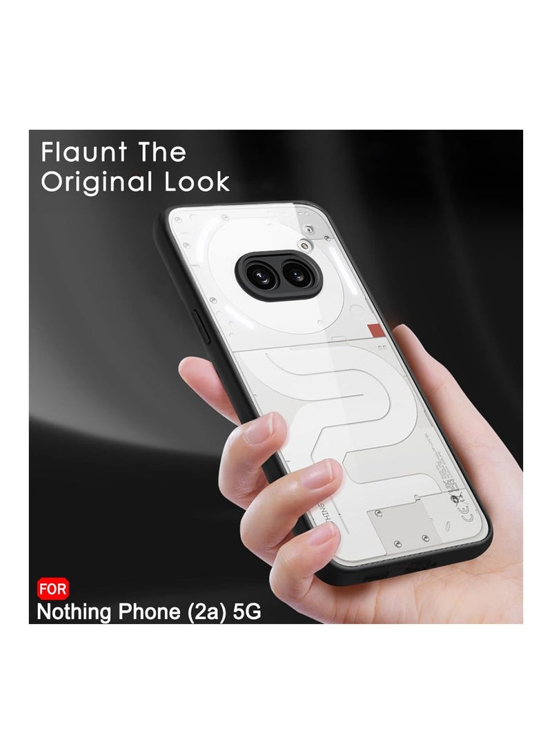 Wtech Nothing Phone 2a 5G 2024 / Nothing Phone (2a) Plus 5G 2024 Hybrid TPU Silicone Protective Slim Case Cover - Clear/Black - Image 3
