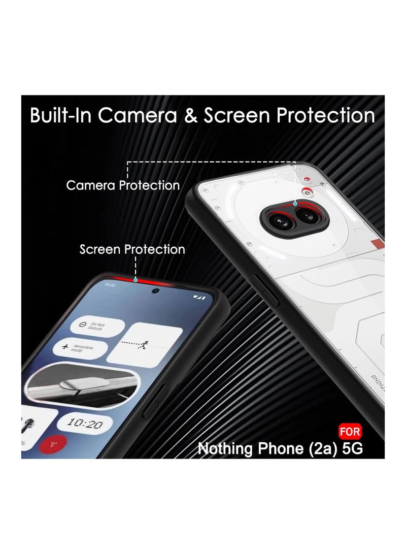 Wtech Nothing Phone 2a 5G 2024 / Nothing Phone (2a) Plus 5G 2024 Hybrid TPU Silicone Protective Slim Case Cover - Clear/Black - Image 5