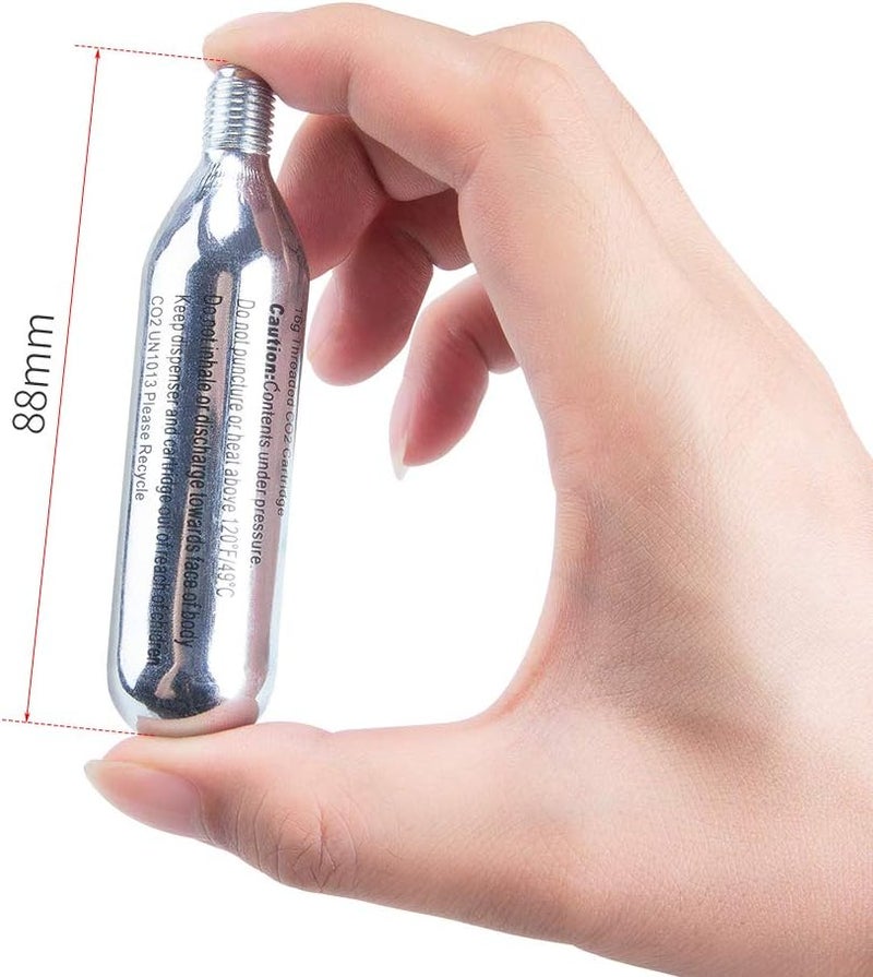 CXWXC خرطوشة CO2 مل threaded 16g / 25g أو مضخة CO2 لإطارات الدراجات - خرطوشة لمضخة CO2 مع اتصال مل threaded، مضخة CO2 للدراجات على الطرق والجبال - Image 3
