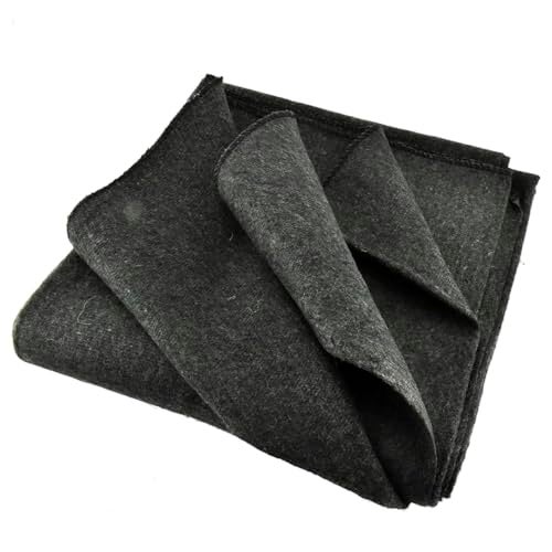 SE 51"x 80" Multipurpose Gray Wool Blanket - 50% Wool, Lightweight 2 lb, Zippered Bag Included - Ideal for Camping, Hiking, Emergency Survival - Image 1