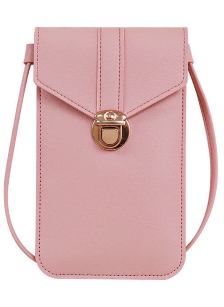 Generic - Stylish Pink Minimalist Phone Small Bag,Back Touch-Screen Function,Pouch - Image 1