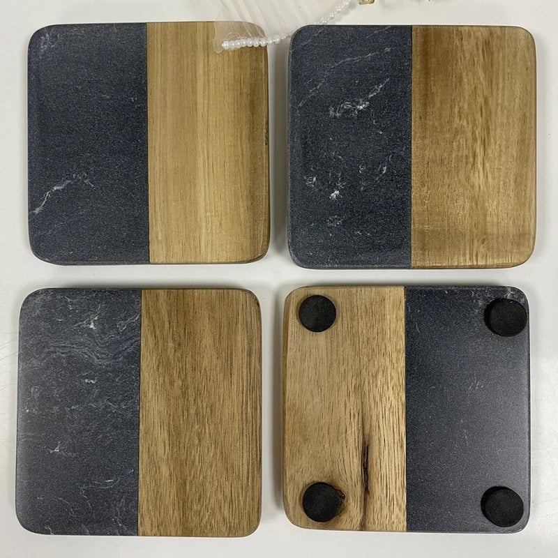 Y&D High-Quality Round Wooden Marble Coasters for Home Bar & Table – European Style Drink Coasters for Cups, Tea, and Glassware - Image 5