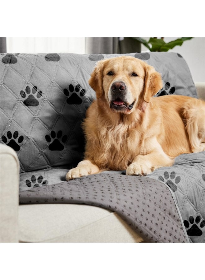 Gorilla Grip 100% Waterproof Dog Blanket 82x82, Pet Friendly Throw Essential for Large Pets, Dogs, Cats, Tear and Slip Resistant Leakproof Couch Cushion Bed Protector Cover for Indoor Furniture, Paw - Image 1