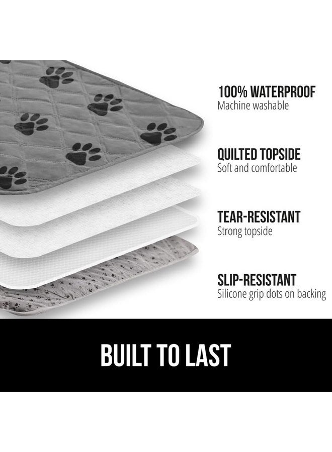 Gorilla Grip 100% Waterproof Dog Blanket 82x82, Pet Friendly Throw Essential for Large Pets, Dogs, Cats, Tear and Slip Resistant Leakproof Couch Cushion Bed Protector Cover for Indoor Furniture, Paw - Image 2