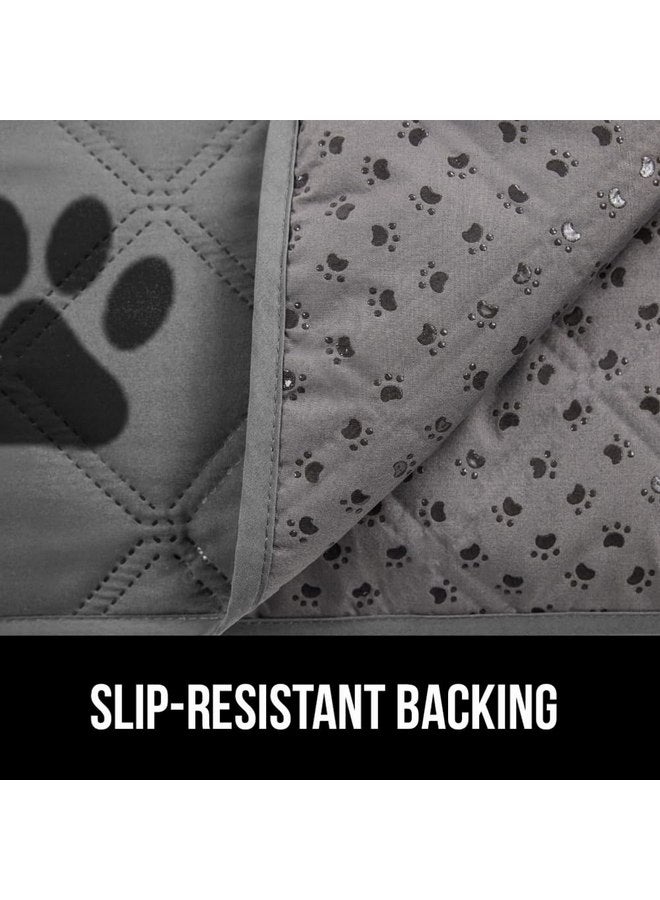 Gorilla Grip 100% Waterproof Dog Blanket 82x82, Pet Friendly Throw Essential for Large Pets, Dogs, Cats, Tear and Slip Resistant Leakproof Couch Cushion Bed Protector Cover for Indoor Furniture, Paw - Image 4