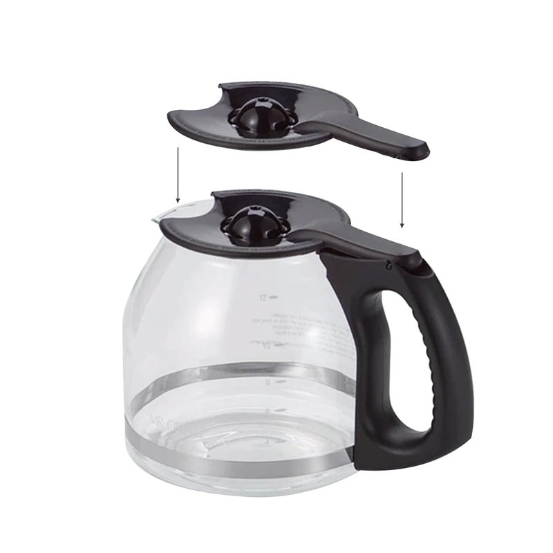 Gosknor Replacement Coffee Pot Lid for Mr. Coffee Oster, Durable 12 Cup Coffee Pot Cover Carafe Top Replacement Accessories Parts for BVMC-CHX21 BVMC-CHX23 BVMC-EHX23 BVMC-EHX33CP BVMC-MVX (Black) - Image 5