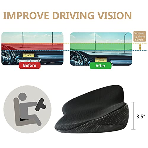 Livtribe Car Seat Cushion - Memory Foam Car Seat Pad - Sciatica & Lower Back Pain Relief - Car Seat Cushions for Driving - Road Trip Essentials for Drivers(Black) - Image 5