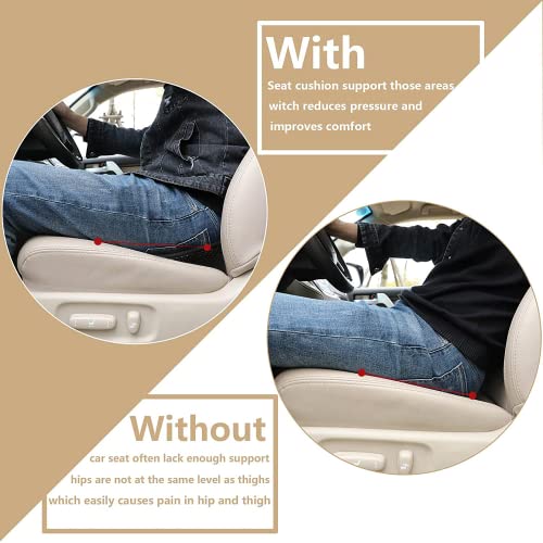 Livtribe Car Seat Cushion - Memory Foam Car Seat Pad - Sciatica & Lower Back Pain Relief - Car Seat Cushions for Driving - Road Trip Essentials for Drivers(Black) - Image 3