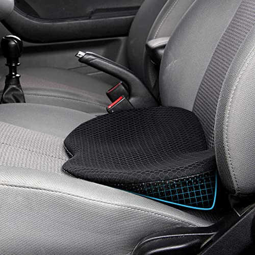Livtribe Car Seat Cushion - Memory Foam Car Seat Pad - Sciatica & Lower Back Pain Relief - Car Seat Cushions for Driving - Road Trip Essentials for Drivers(Black) - Image 1