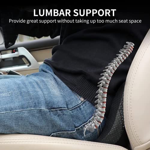 Livtribe Car Seat Cushion - Memory Foam Car Seat Pad - Sciatica & Lower Back Pain Relief - Car Seat Cushions for Driving - Road Trip Essentials for Drivers(Black) - Image 4