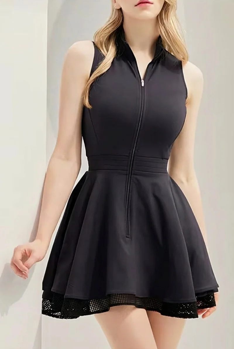 SVL Women's Active Dress with Inner Shorts - Black - SVL