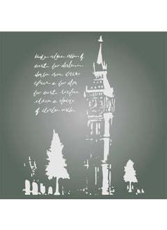 Usnyabni Stencils for Walls: Big Ben Stencil, 8.5 x 11 inch (M) - Scenery Mask Backdrop London Landmark Clock Tower Script Stencils for Painting Template  - Image 5