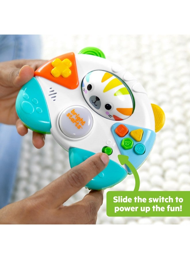 Bright Starts Bright Starts Gamer Buddy Baby Game Controller Toy, Tiger, Video Game Sound Effects and Melodies, Lights Up, 6 Months and Up - Image 5