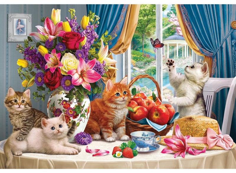 Anatolian Puzzle - Fluffy Kittens in The Living Room, 260 Piece Jigsaw Puzzle, #3336 - Image 1