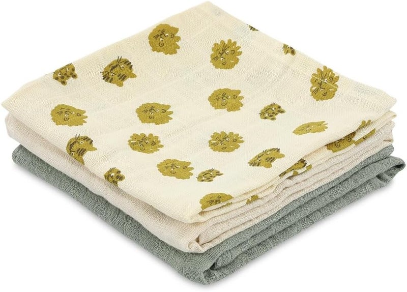 Trixie Happy Leopard Muslin Cloths, Pack of 3, 55 x 55 cm - Image 1