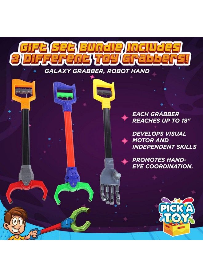 Pick A Toy لعبة تفاعلية - يد روبوتية ومخلب روبوتي مجموعة 3 قطع - متعة التعلم المبكر وتنسيق اليد والعين - ذراع بطول 18 بوصة وأداة قبض قوية - Image 3