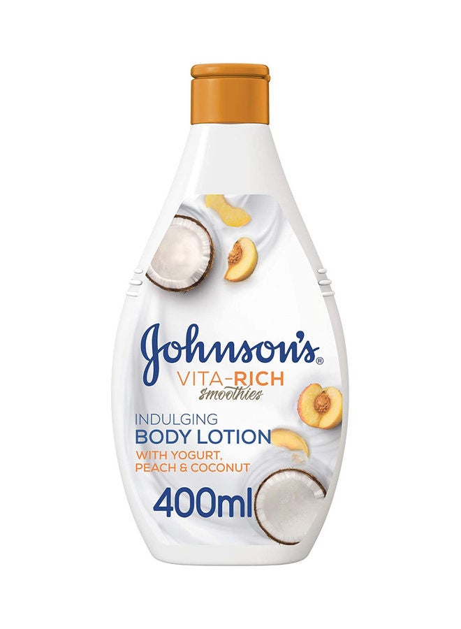 Johnson's Body Moisturizer - Vita-Rich, Smoothies, Indulging Lotion, Yogurt, Peach & Coconut 400ml - Image 1