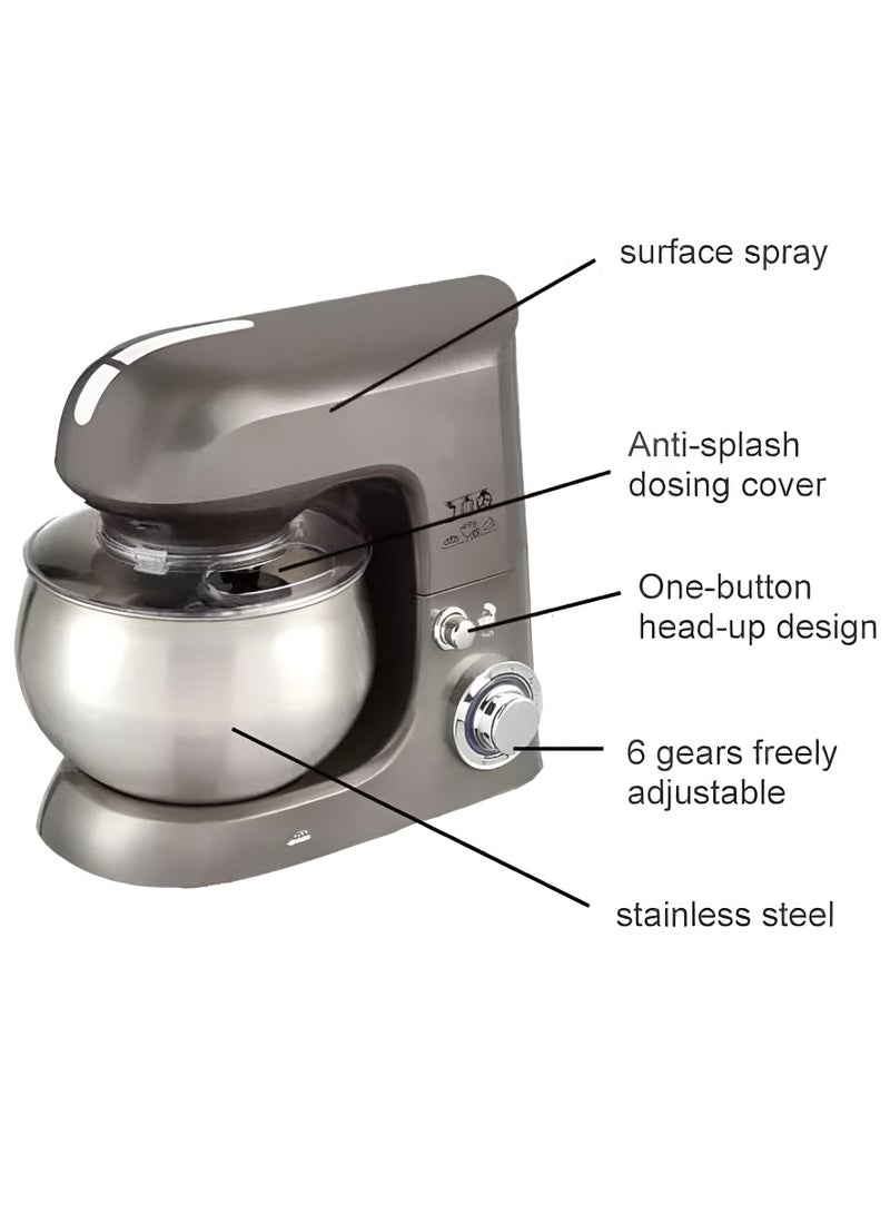 Stand Mixer with Bowl 6.5L Powerful Kitchen Mixer for Baking, 6-Speed Tilt Head Food Mixer with Large Bowl, Dough Hook, Whisk, and Beater Attachments Perfect for Bread, Cake, and More 1500W  - Image 2