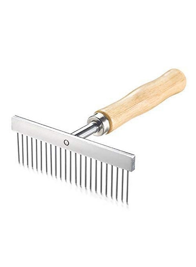 مشط خشبي للعناية بالكلاب مصنوع من الفولاذ المقاوم للصدأ مع أسنان دقيقة وأدوات مثالية لإزالة البراغيث والقراد وقشرة الرأس - Image 3