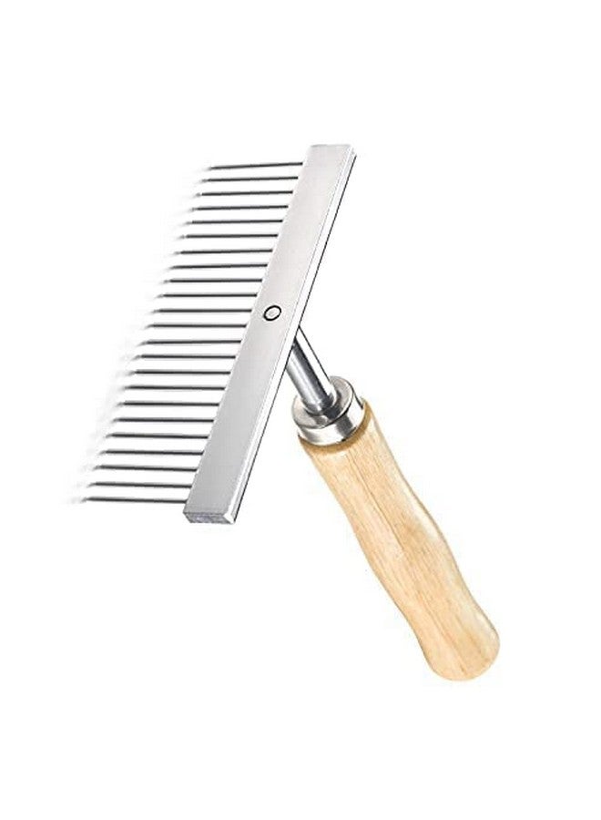 مشط خشبي للعناية بالكلاب مصنوع من الفولاذ المقاوم للصدأ مع أسنان دقيقة وأدوات مثالية لإزالة البراغيث والقراد وقشرة الرأس - Image 2