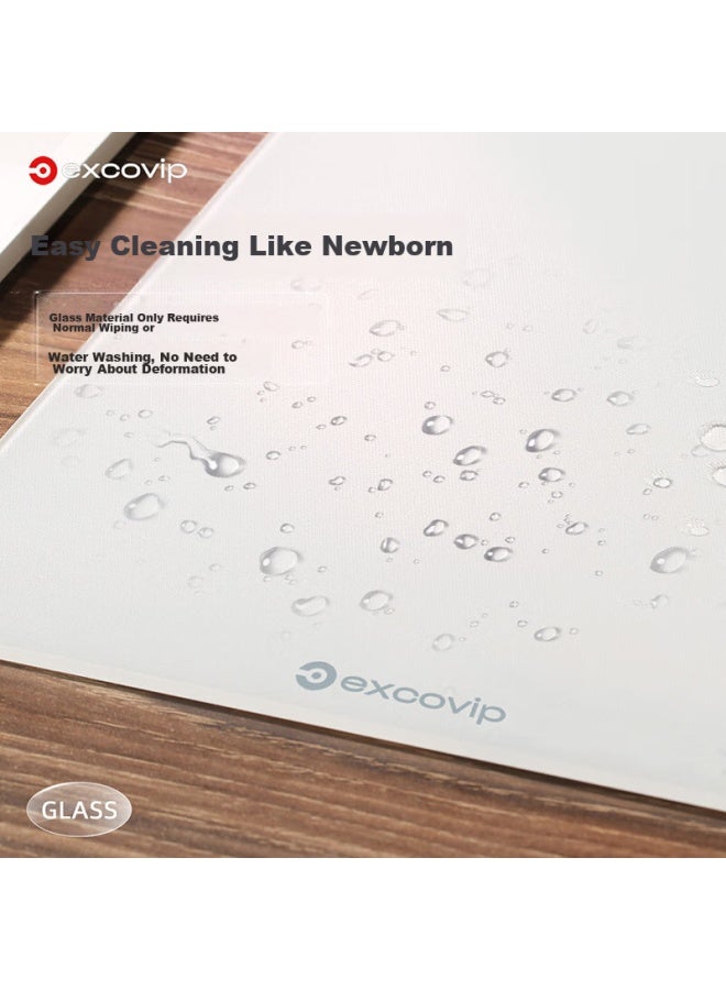 Exco Glass Mouse Pad, Gaming Solid Color Mouse Pad, Hard Keyboard Desk Pad, Photovoltaic Computer Office Laptop Small Pad 250*200mm, White 0178 - Image 4