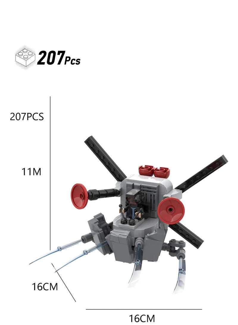Skibidi Toilet Man Toy Building Blocks 207Pcs Lightning Unmatched Warrior Toilet Man Toy Ideas Toys Battle Horror Game Model Ideas Toys Gifts for Adult u0026 Kids  - Image 1