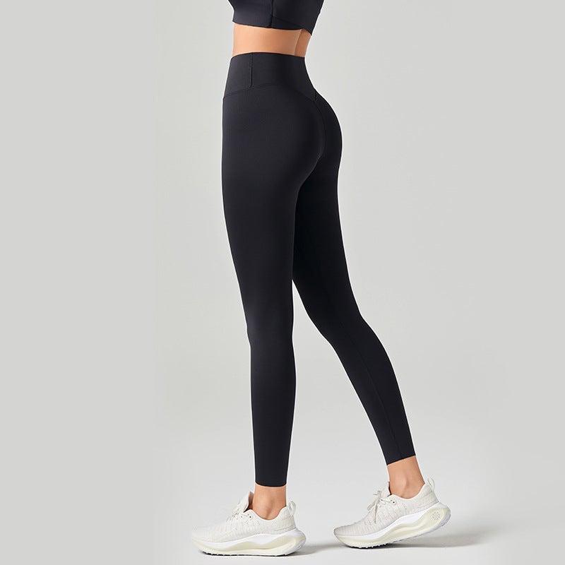 Leggings Black-5115 Shark Pants Women's No Embarrassment Line High Waist Hip Pilates Fitness Yoga Tight Sports Trousers