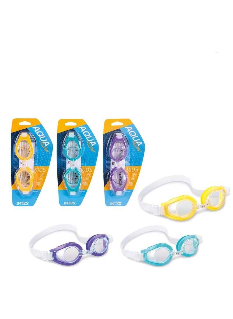 أكوا قطعة واحدة من نظارات السباحة AquaFlow للأطفال – ألوان متنوعة